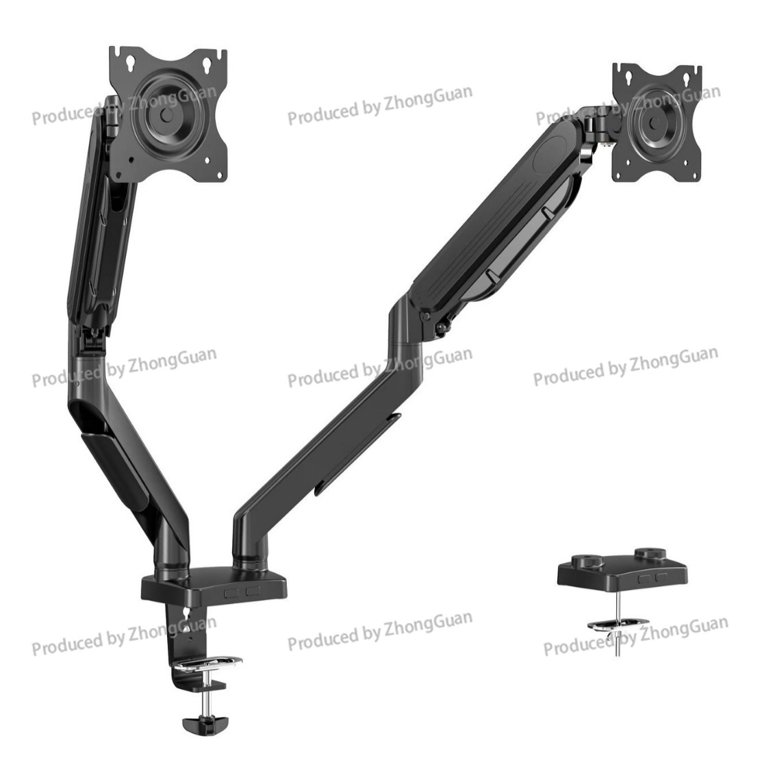 Adjustable Monitor Mount - Gazlı Yaylı Çift Kollu Monitör Montajı,
