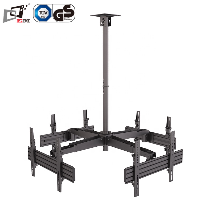 Adjustable Monitor Mount - Dört Ekranlı Geri Çekilebilir Asma Tavan