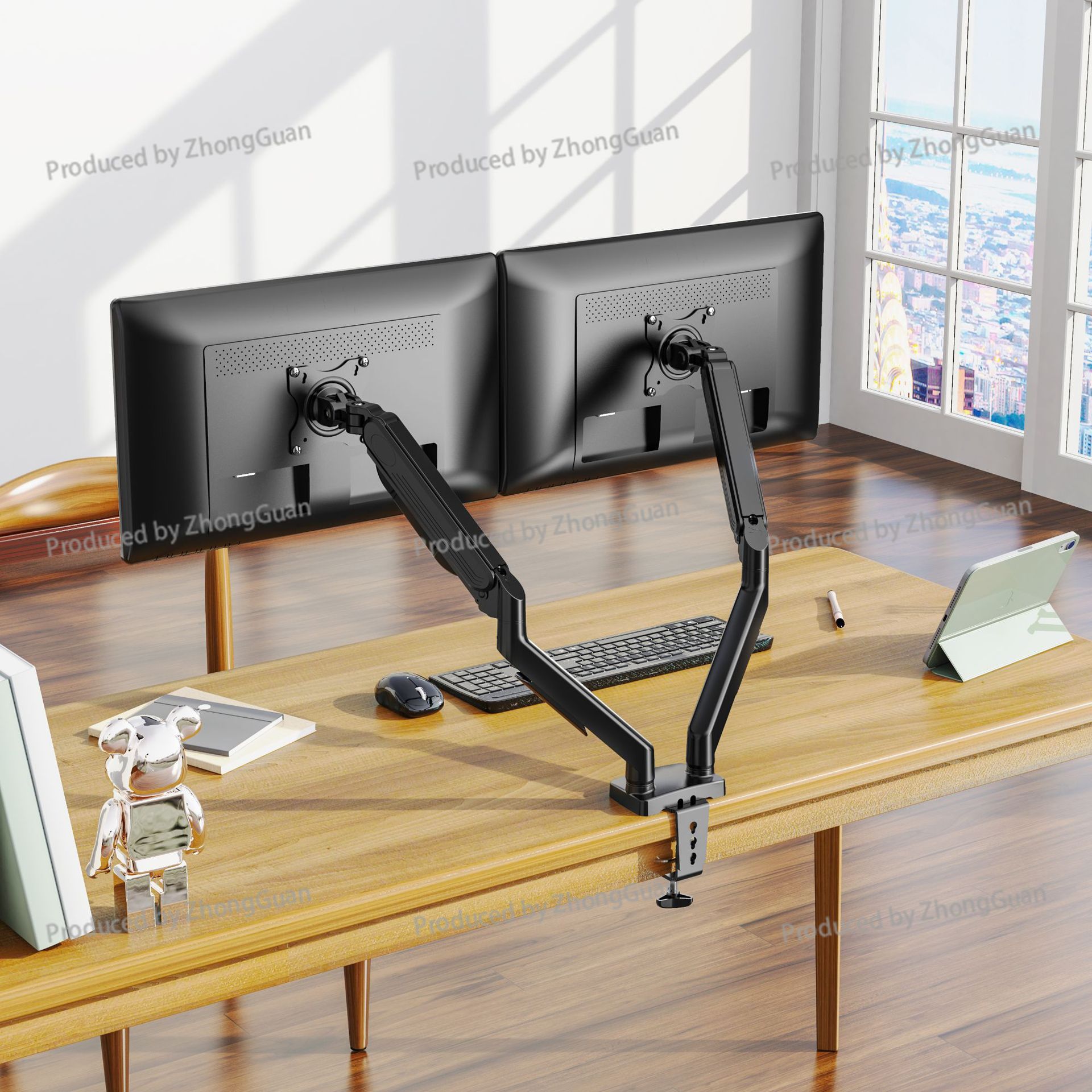 Gazlı Yaylı Çift Kollu Monitör - Adjustable Monitor Mount incelemesi ve fiyatı