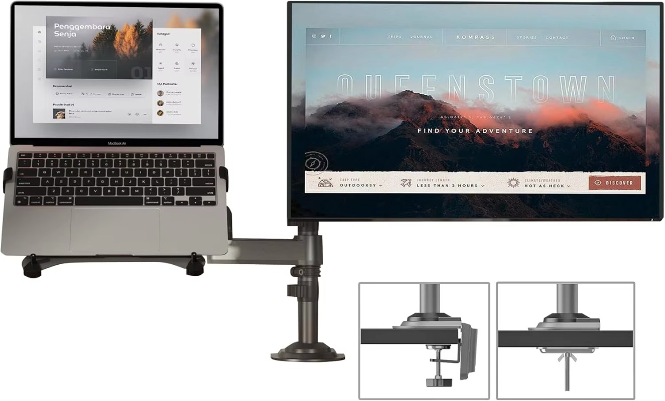 Çift Kollu 2'si 1 Arada Kombin - Adjustable Monitor Mount incelemesi ve fiyatı