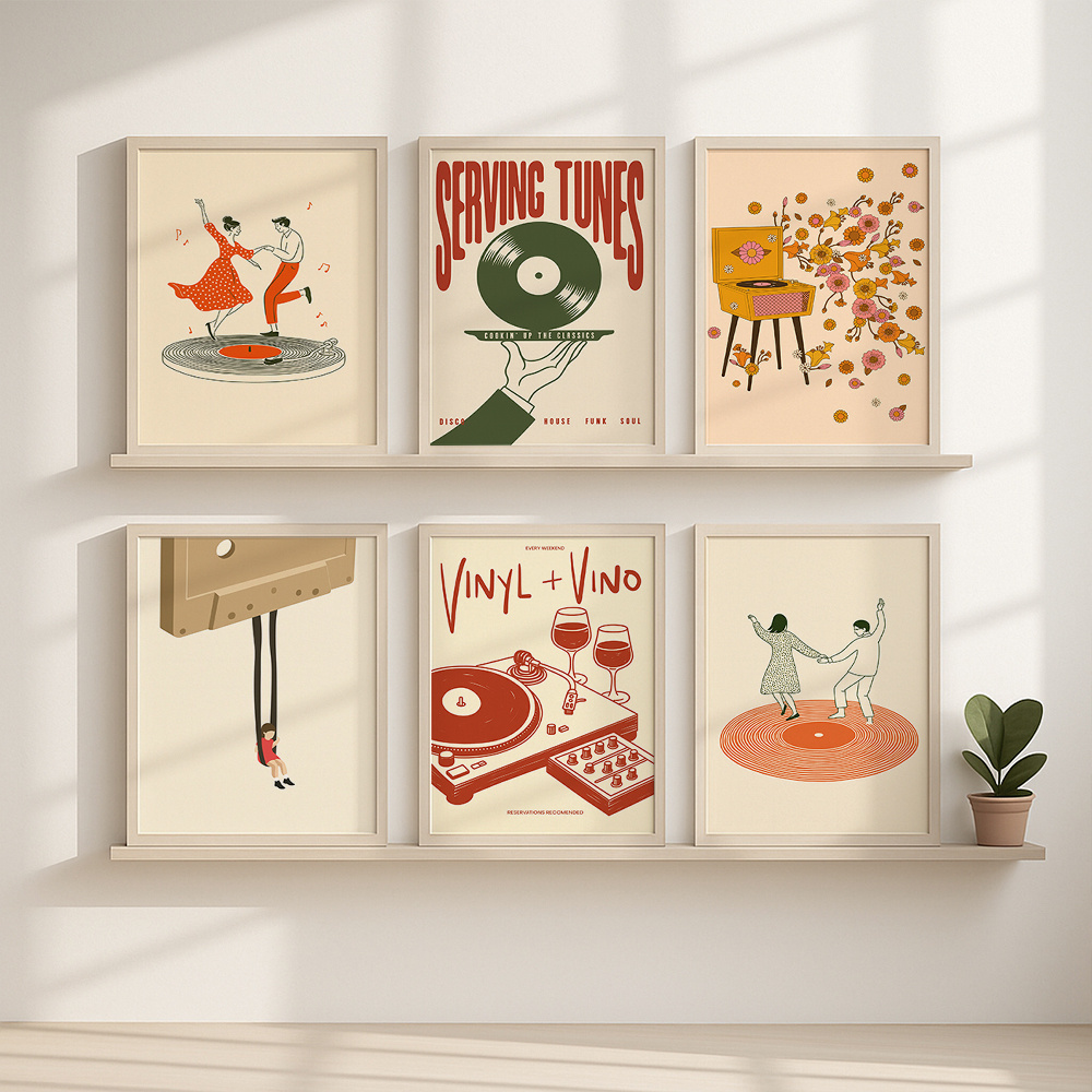 1 adet Vintage Müzik Tuval Pos - Office Furniture At Home incelemesi ve fiyatı