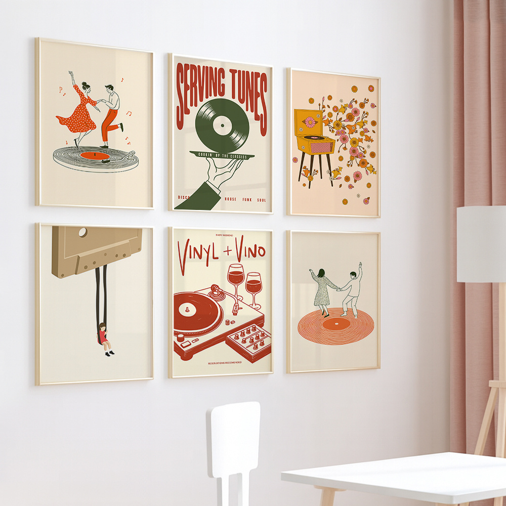 1 adet Vintage Müzik Tuval Pos - Office Furniture At Home incelemesi ve fiyatı